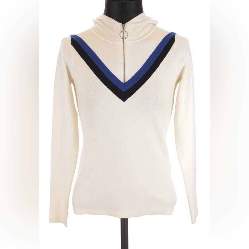 Sandro chevron hooded sweater